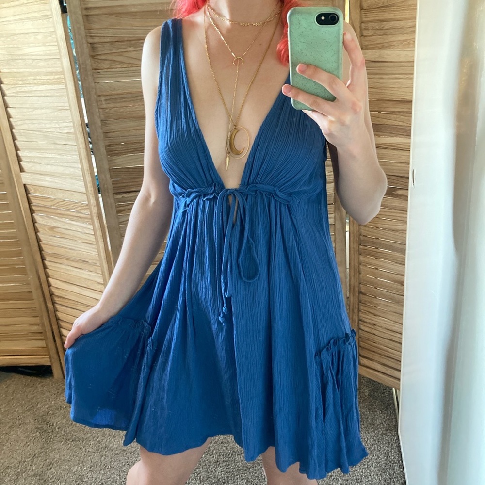 Cornflower Blue Greek Goddess Dress